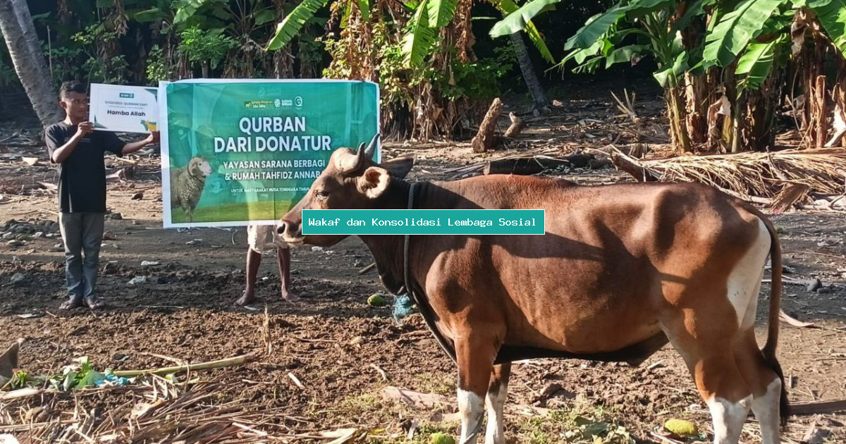 Wakaf dan Konsolidasi Lembaga Sosial